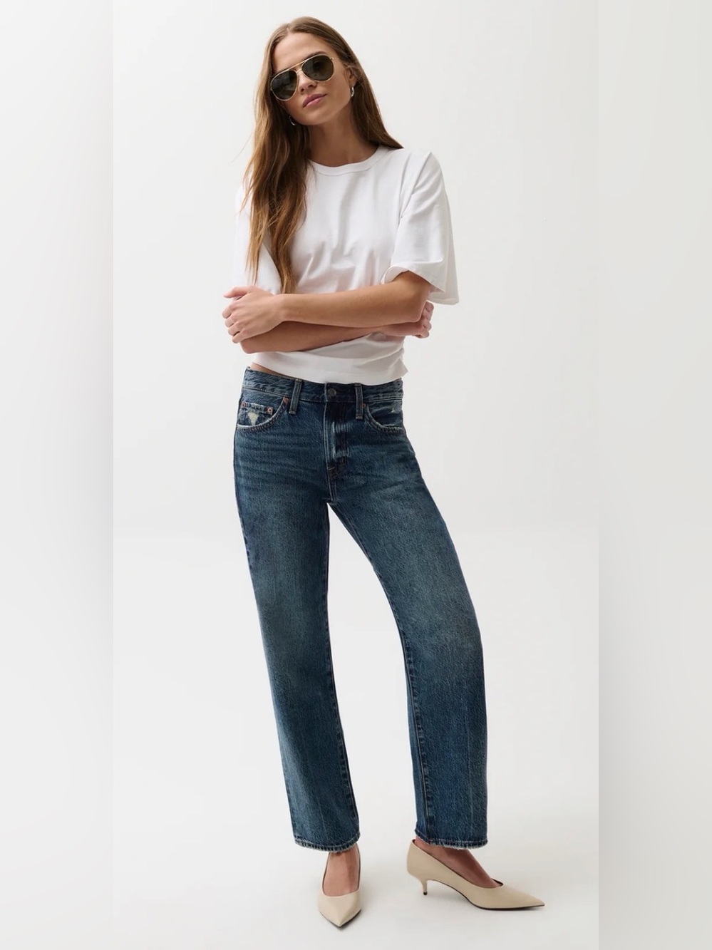 PISTOLA LEXI MID RISE BOWED STRAIGHT JEAN - ARTISAN